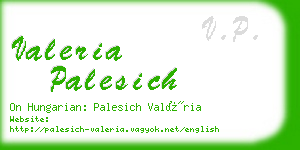 valeria palesich business card